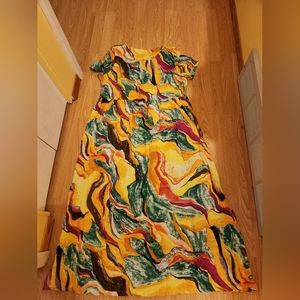 Emery Rose  multi color large maxi dress